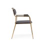 Стул на металлокаркасе Aspen dark gray / gold