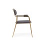 Стул на металлокаркасе Aspen dark gray / gold