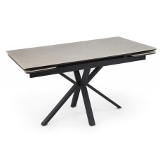 Керамический стол Старлайт 140 (200) х 80 carmen light grey / черный Керамический стол Старлайт 140 (200) х 80 carmen light grey / черный