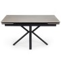 Керамический стол Старлайт 140 (200) х 80 carmen light grey / черный