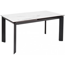 Керамический стол Cremona 140 matte statuario белый мрамор матовый / черный
