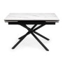 Керамический стол Мэриан 120(180)х80 snow alpin white / черный