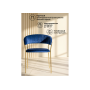 Стул на металлокаркасе Kamelia 1 dark blue / gold
