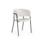 Стул на металлокаркасе Осло белый (milk) / черный