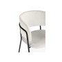 Стул на металлокаркасе Осло белый (milk) / черный