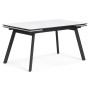 Керамический стол Норман 120(180)х80 snow (alpin) white / черный