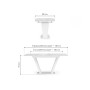 Керамический стол Петир 120(160)х80х75 larka grey / черный
