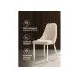 Стул на металлокаркасе Kora white / beige