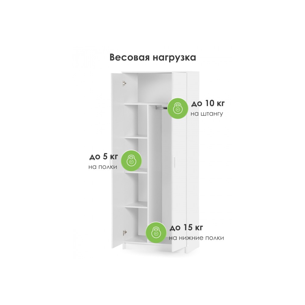 Шкаф Сантори белый текстурный Шкаф Сантори белый текстурный