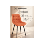 Стул на металлокаркасе Челси 360 К терракотовый (zd 432) / черный np