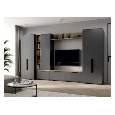 Готовая гостиная Филеста графит / дуб вотан комплектация 2 Готовая гостиная Филеста графит / дуб вотан комплектация 2