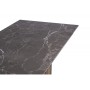 Керамический стол Саливан 180x90 nero marquina / дуб бомонд лофт
