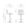Барный стул Trio light gray / black