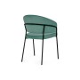 Стул на металлокаркасе Лео зеленый brandy light 10 / черный