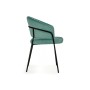 Стул на металлокаркасе Лео зеленый brandy light 10 / черный