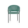 Стул на металлокаркасе Лео зеленый brandy light 10 / черный