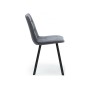 Стул на металлокаркасе Чилли темно-серый / черный