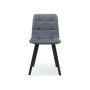 Стул на металлокаркасе Чилли темно-серый / черный
