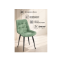 Стул на металлокаркасе Челси 360 К фисташковый (zd 651) / черный np