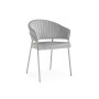 Стул на металлокаркасе Лео светло-серый (H-09) / серый