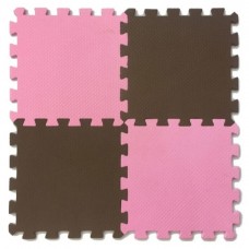 Мягкий пол разноцветный 25*25(см) 1(м2) 25МП1 (розово-коричневый)