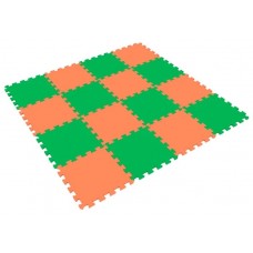 Мягкий пол разноцветный 25*25(см) 1(м2) 25МП1 (оранжево-зеленый)