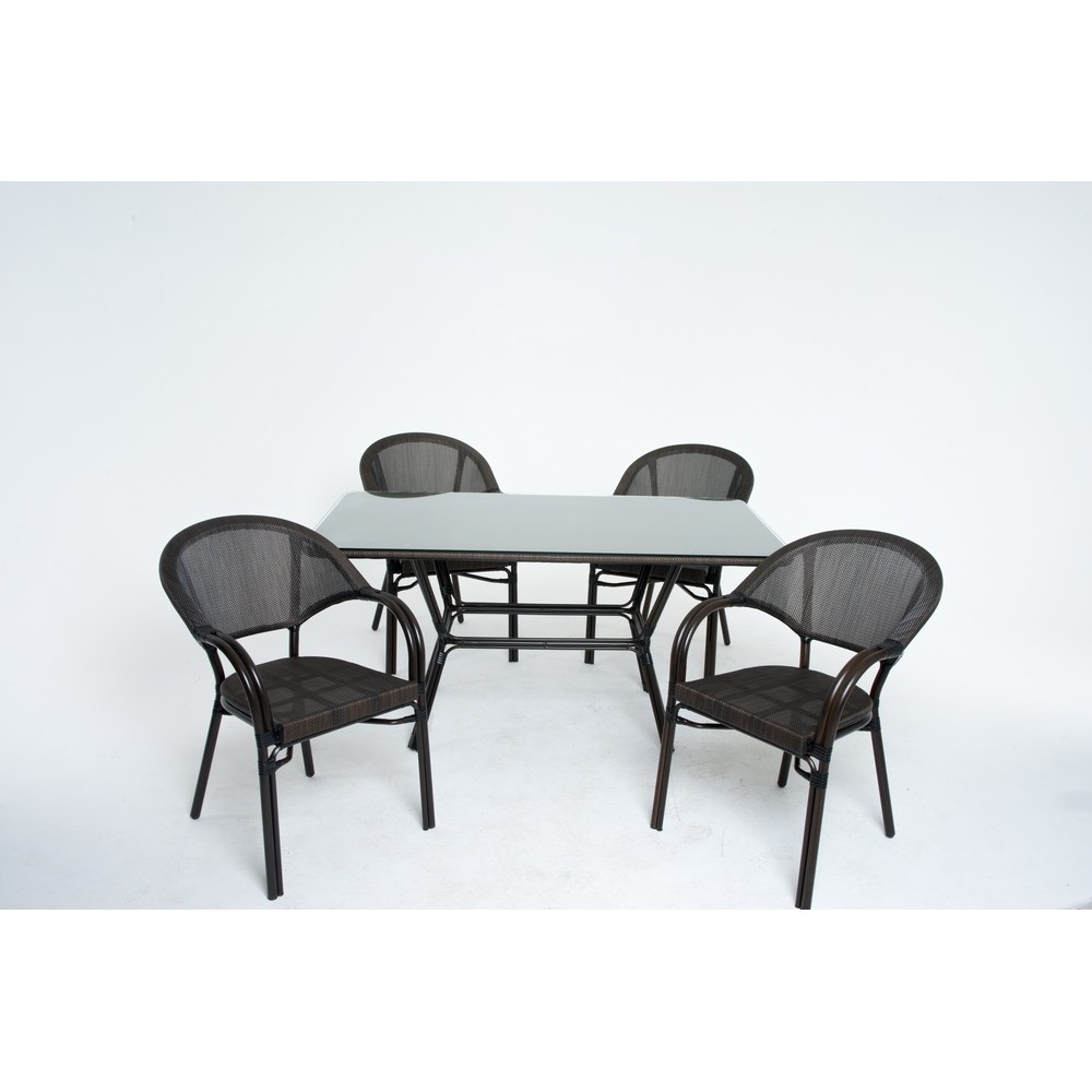 Обеденный комплект стол DS-02-01 и 4 кресла DS-02-02