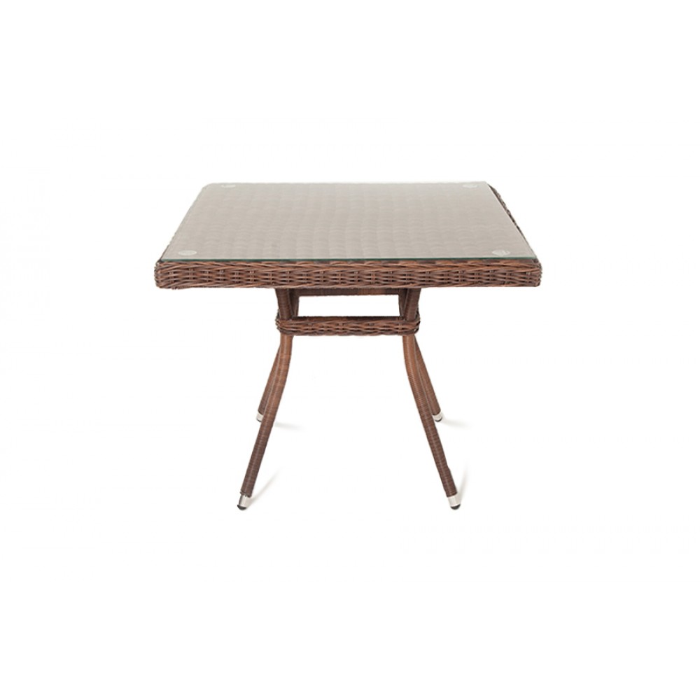 "Айриш" стол плетеный из искусственного ротанга, цвет коричневый