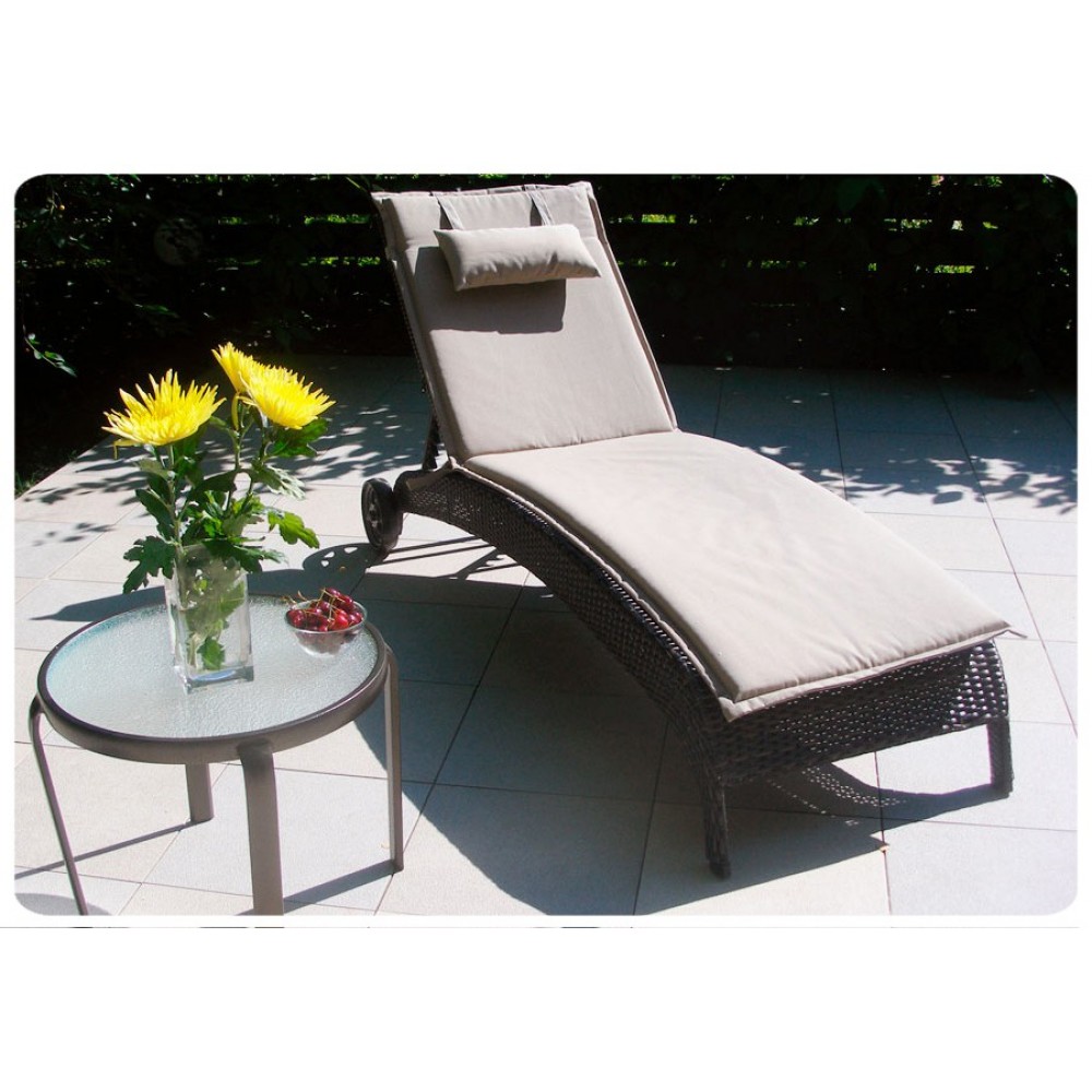 Шезлонг - Кресло из ротанга складное MONACO цвет коричневый