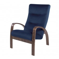 Кресло  Ладога-2 арт.GT3299-МТ008 орех синий,  