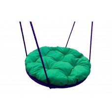 Качели подвесные Гнездо в оплетке арт.MG4053-МТ007Н Ø80 см с подушкой (зеленая) 
