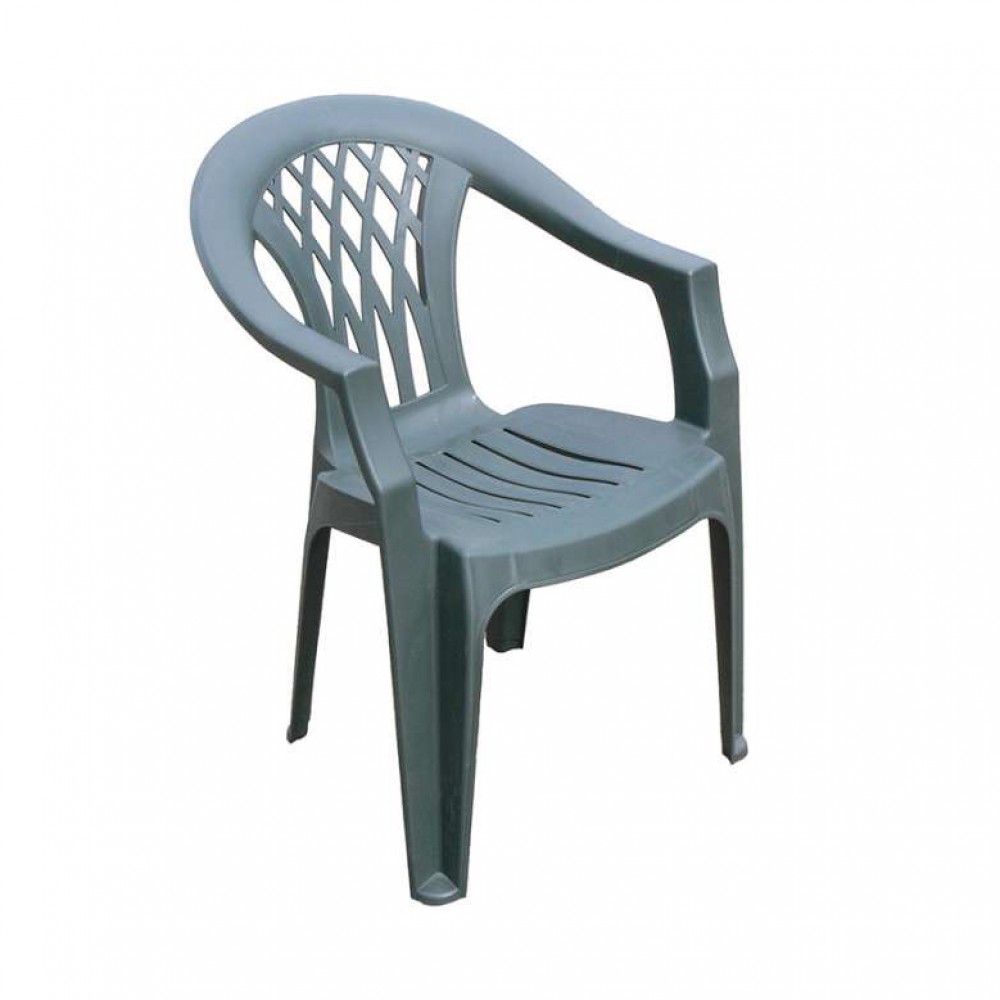 Кресло пластиковое "Сильви" зеленое