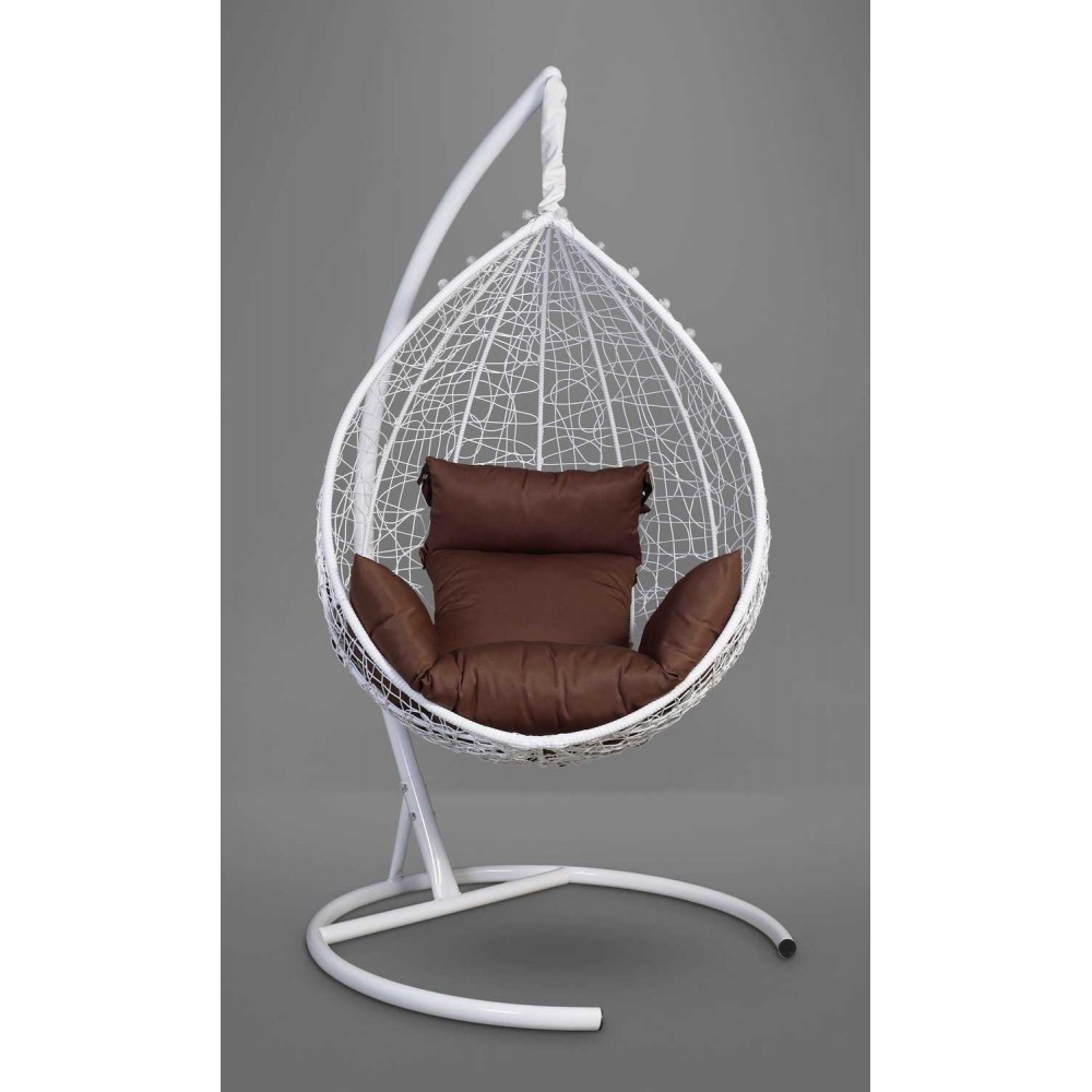 Подвесное кресло-кокон SEVILLA белое + каркас