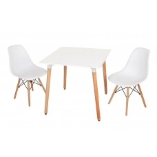 Комплект обеденный (стол  и 2 кресла (white)