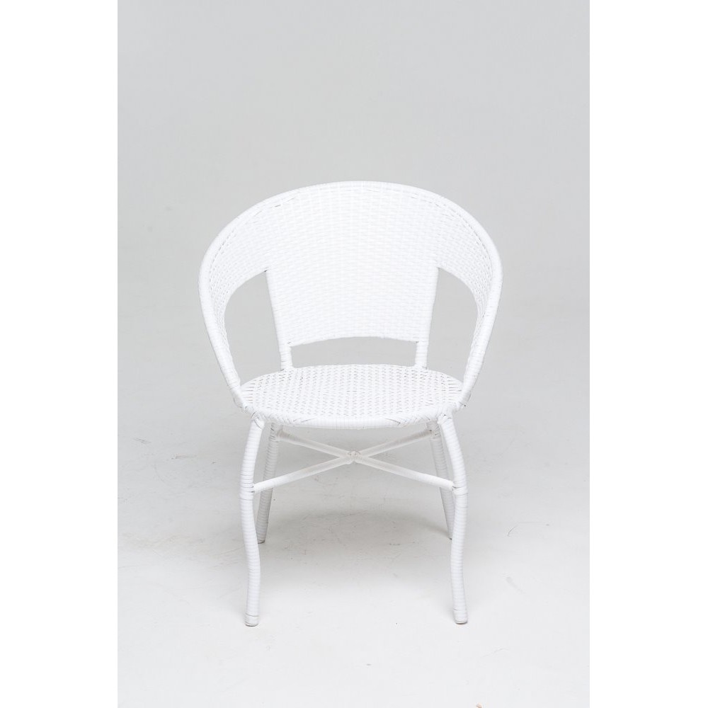 Кресло белое GG-04-06 из техноротанга