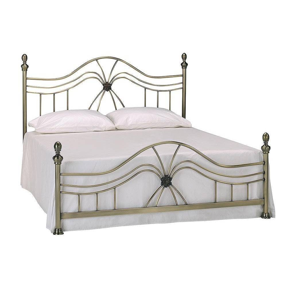 Кровать металлическая Charlotte 160 200 см Queen Bed цвет античная медь Antique Brass