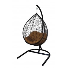 Кресло подвесное Сфера Лайт арт.МБ301-МТ цв.корзины коричневый, цв.подушки  коричневый "Garden story"