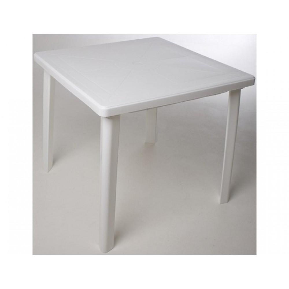 Стол квадратный (800х800х710) мм Белый СТПЛ