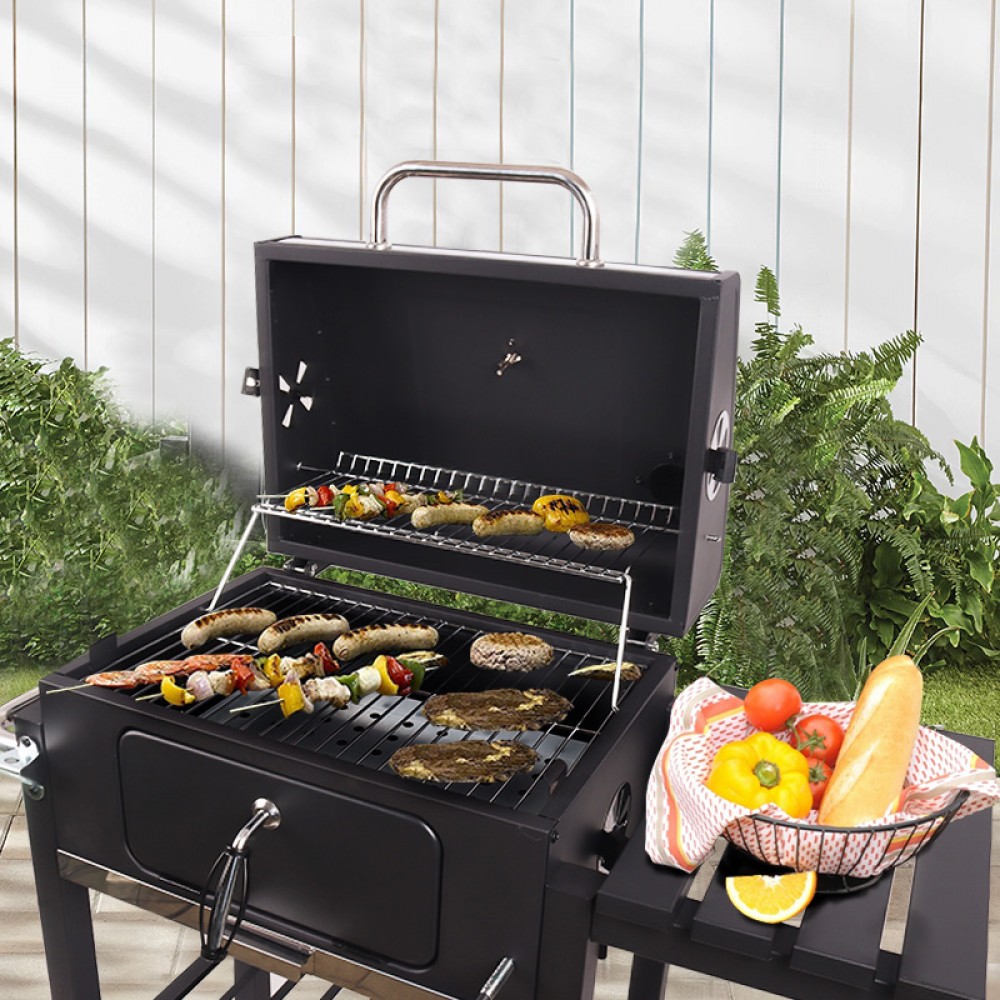 Прямоугольный угольный гриль барбекю Norway Rectangular Grill BBQ сталь,  модель 4524S