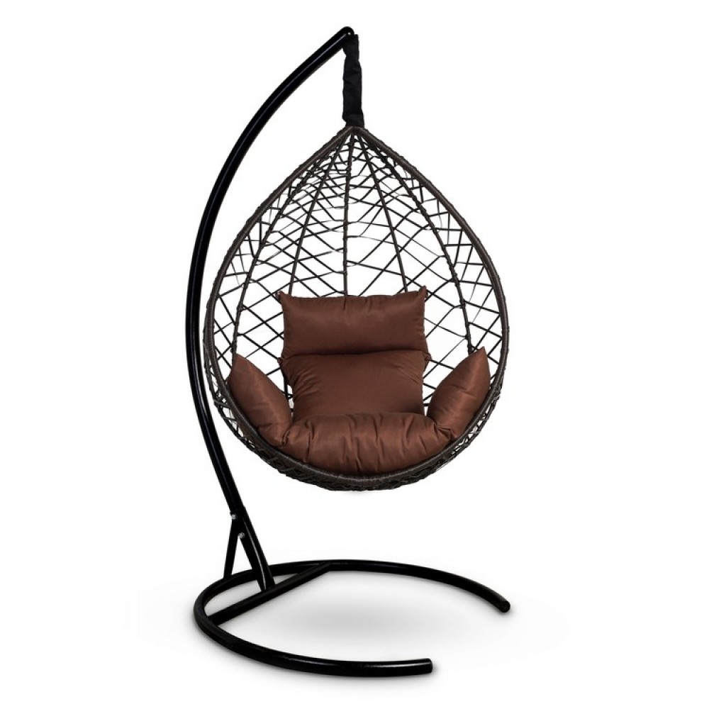 Подвесное кресло-кокон ALICANTE коричневое + каркас