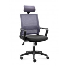 Кресло офисное Бит серый сетка/ткань