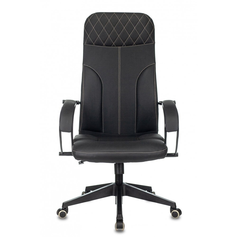 Кресло бюрократ ch 605 черный искусственная кожа крестовина металл черный