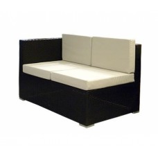 Угловой диван из искусственного ротанга Garda 2-местный модуль с 4 подушками