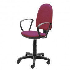 Кресло Престиж ткань 2А, цвет бордовый, подлокотники Фактор(П-Фактор)