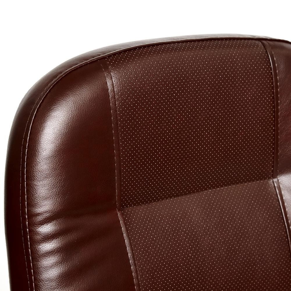 Кресло офисное Девон кожзам коричневый