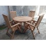 Складной стол Borneo из тика, Ø110×H74 см
