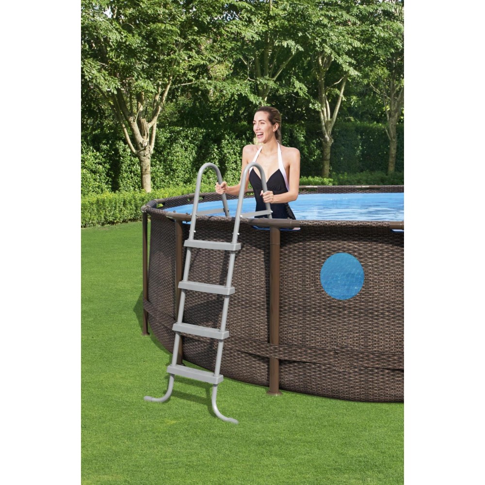 Каркасный бассейн Bestway Power Steel Swim Vista 56716 (549x274x122 с  фильтр-насосом и лестницей) купить в интернет-магазине с быстрой доставкой  по всей России