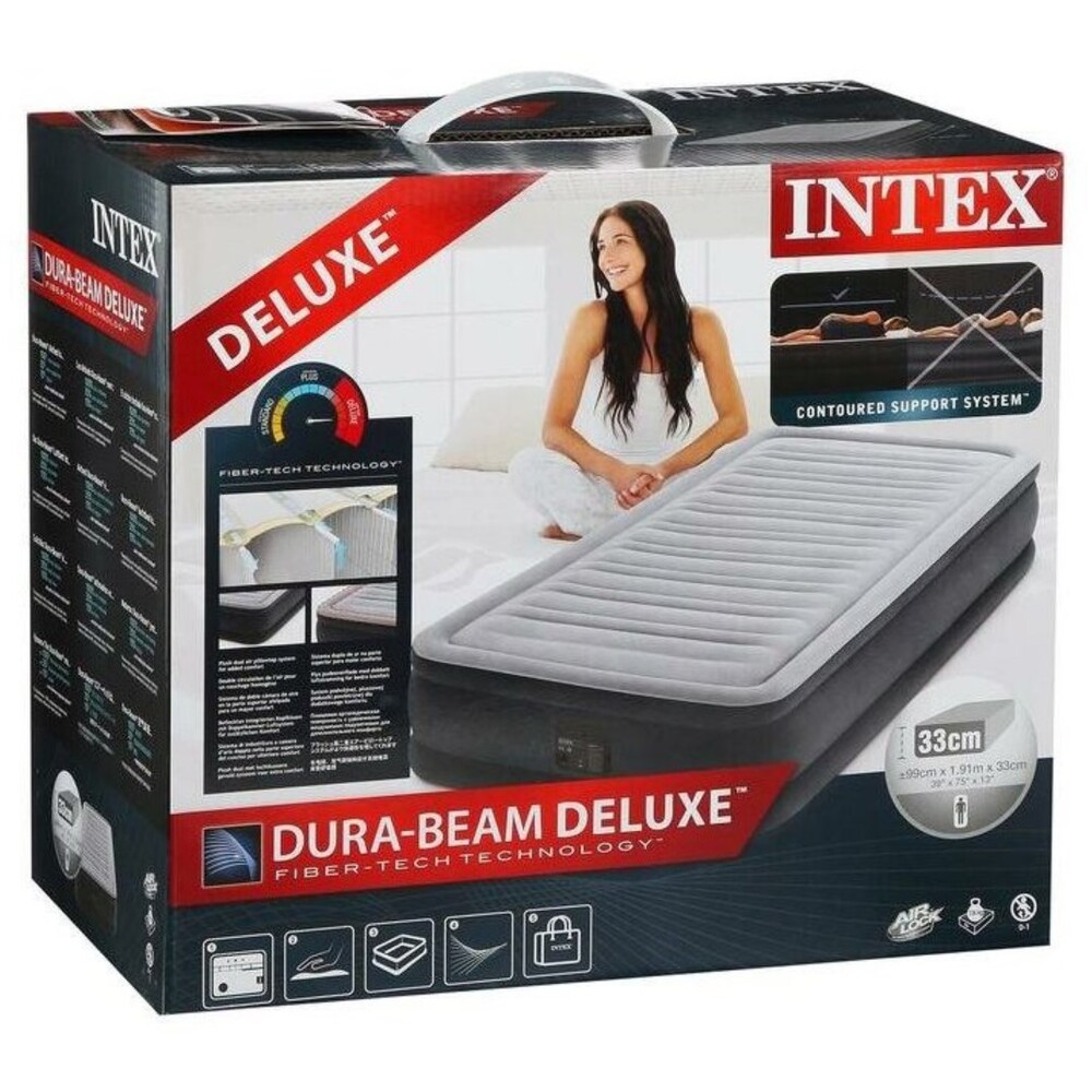 Надувная кровать Intex Twin Dura-Beam Comfort-Plush 67766NP (33x99x191)  купить в интернет-магазине с быстрой доставкой по всей России