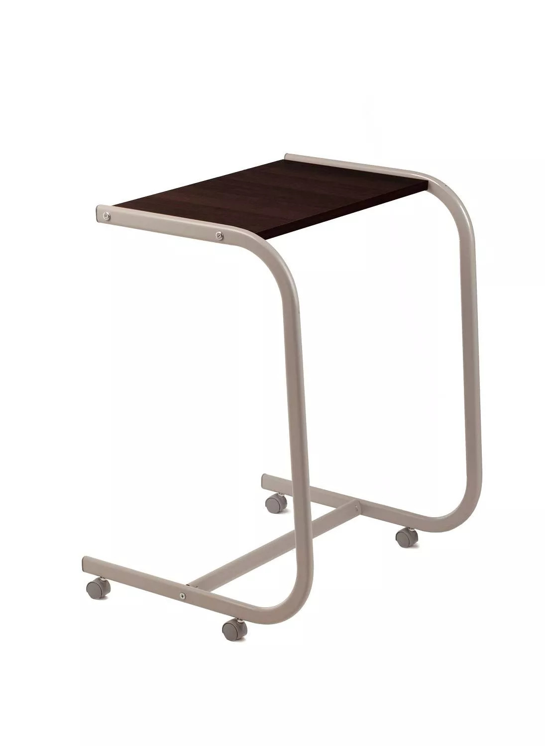 Прикроватный столик для ноутбука с полкой с регулировкой высоты на колесиках