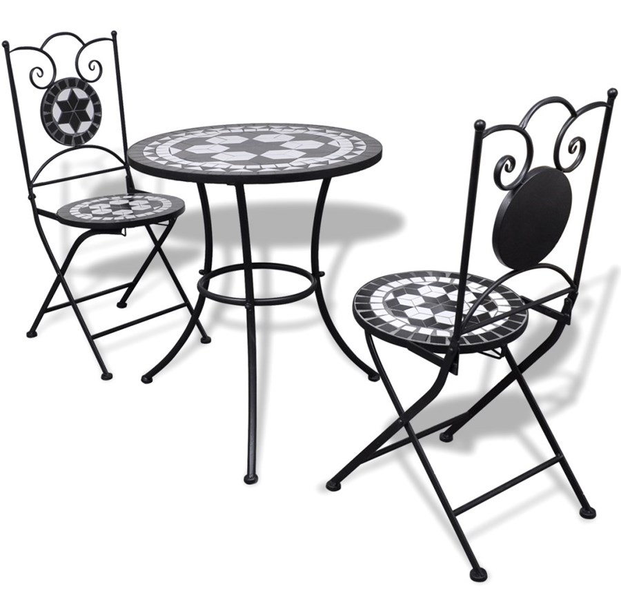 Комплект мебели стол и стулья из металла